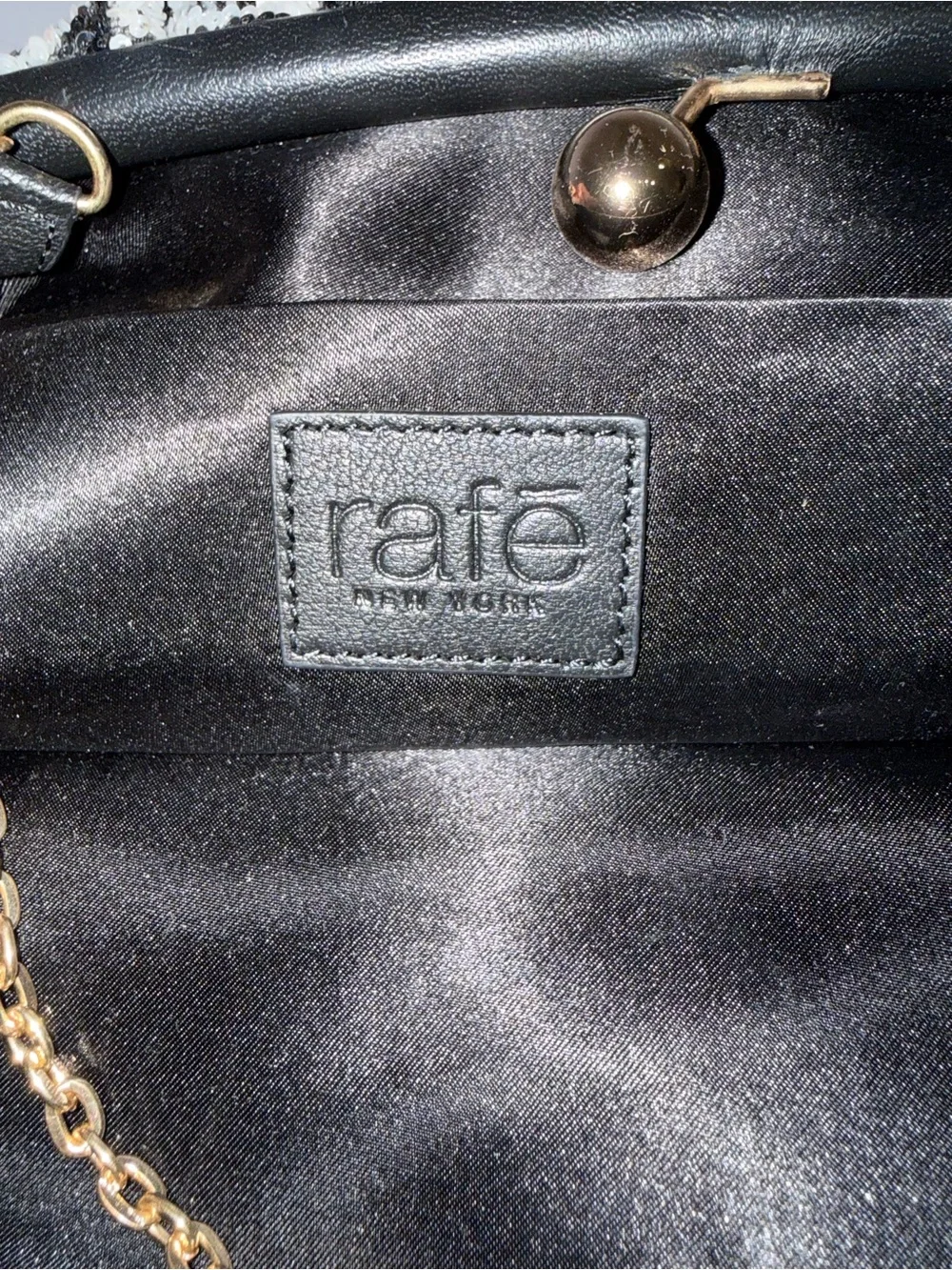 Rafe Zebra Sequin Aya Frame Clutch - Brand New